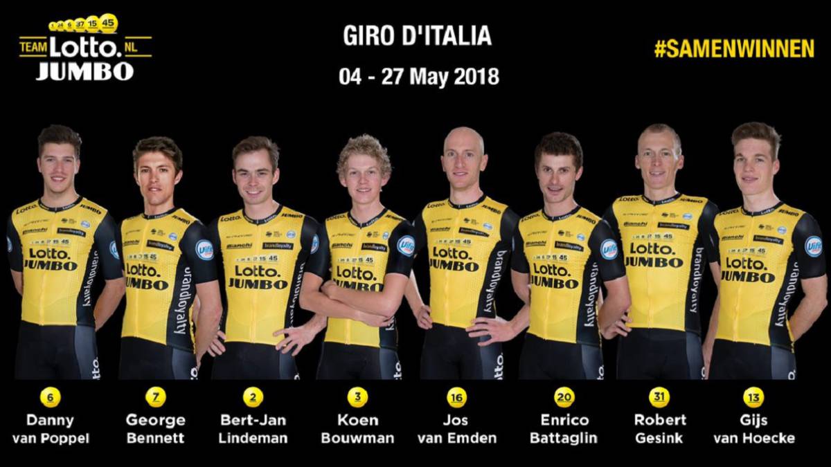 Lotto Jumbo a figurar en la General del Giro de Italia con George Bennett