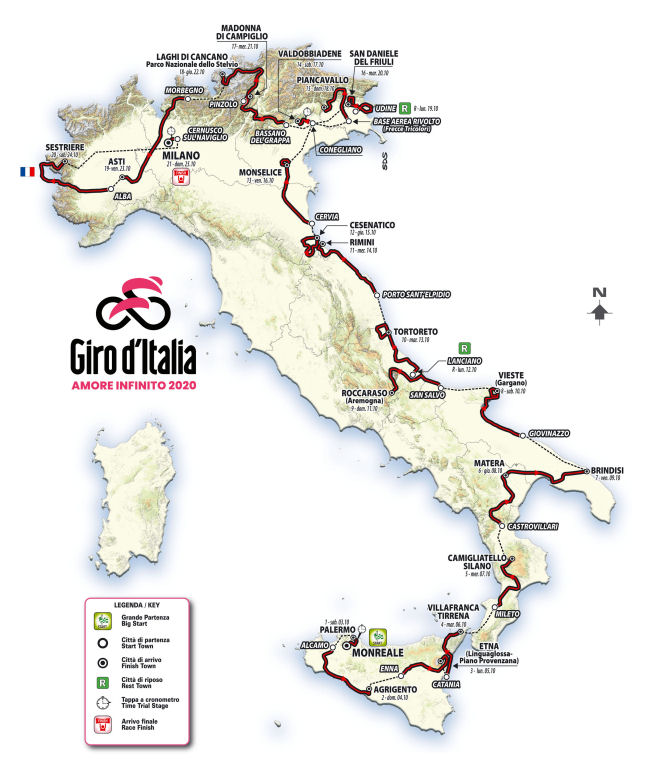 Análisis del recorrido del Giro de Italia, etapas y perfiles