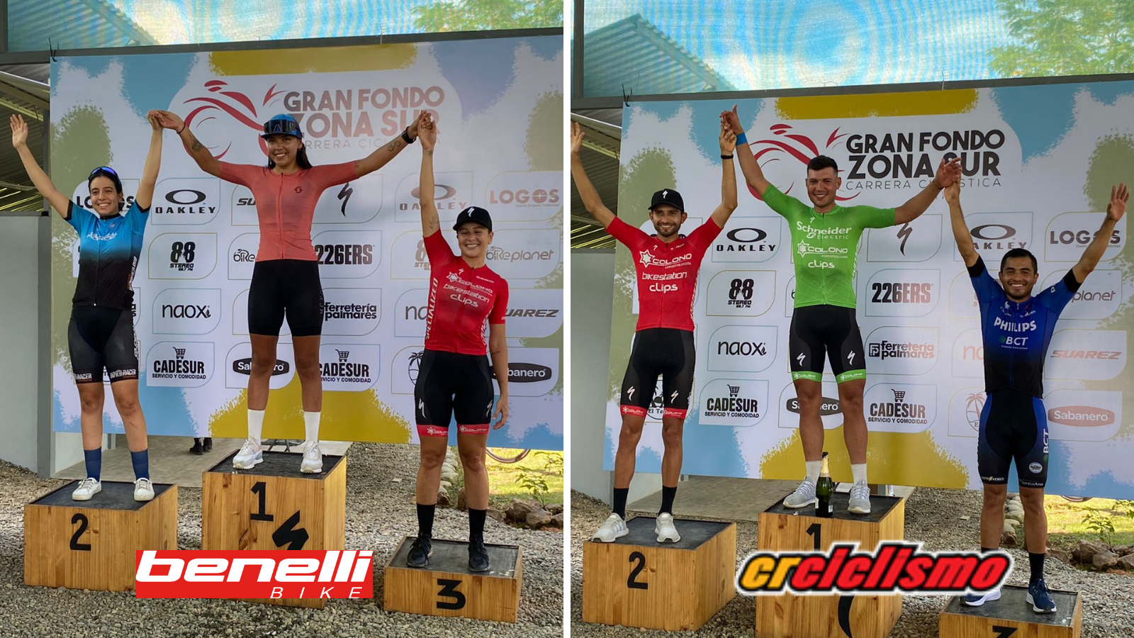 Sharon Ramírez y José Alexis Rodríguez, vencedores del Gran Fondo Zona Sur