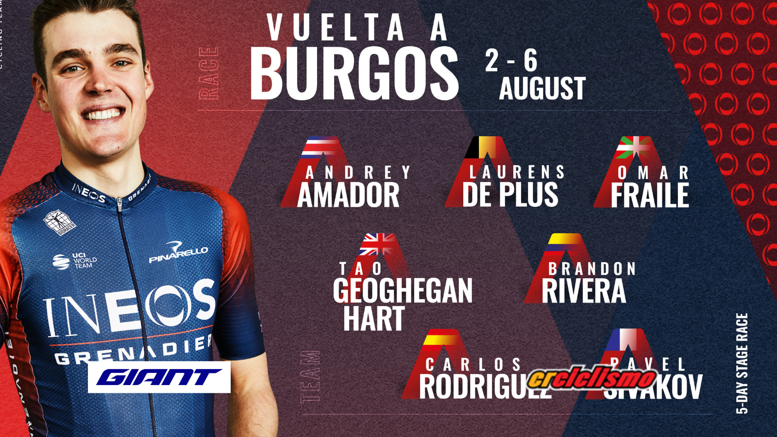 Andrey Amador inicia este martes la Vuelta Burgos.