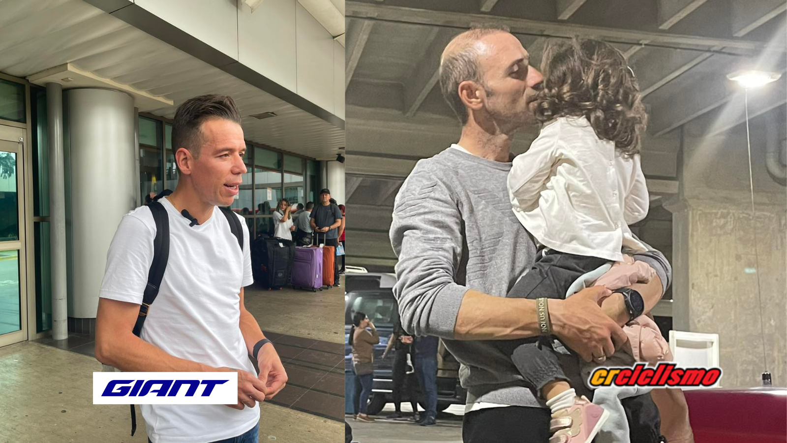 Alejandro Valverde, Rigo Uran y Sergio Higuita ya están en el país para el Giro de Rigo.