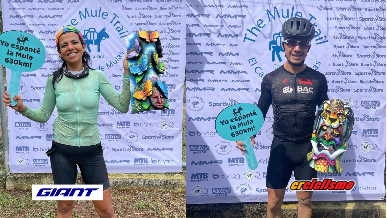 Andrés Astorga y Marilyn Mejía ganador la sexta edición del Camino de las Mulas