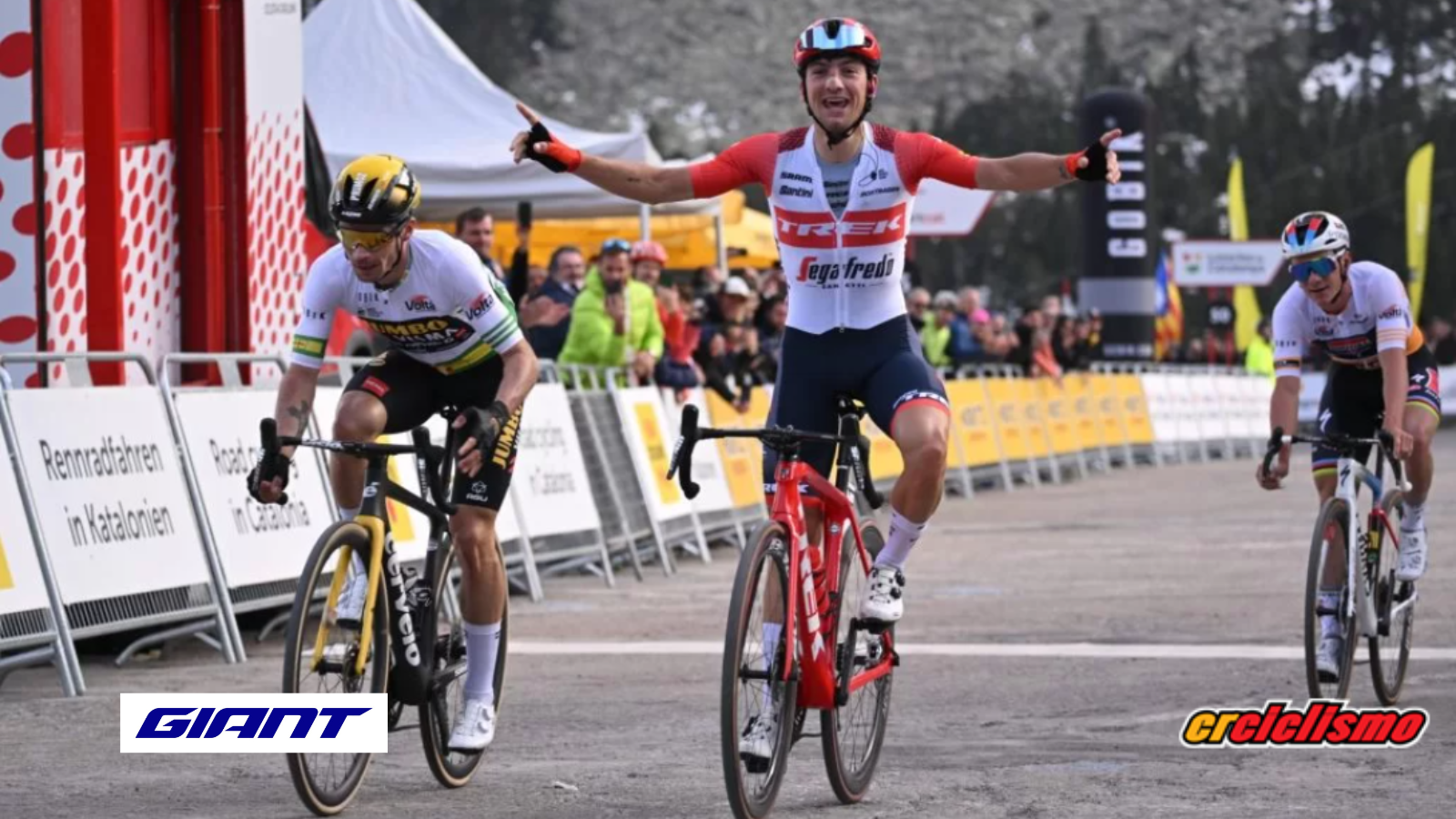 Ciccone venció en un potente final contra Roglic y Evenepoel.