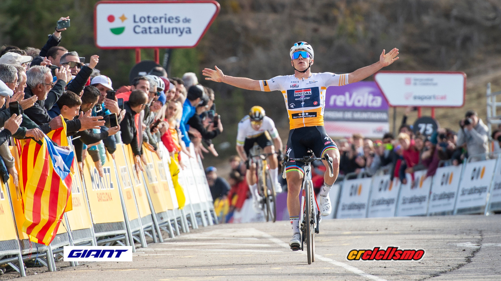 Remco Evenepoel venció a Primož Roglič en La Molina