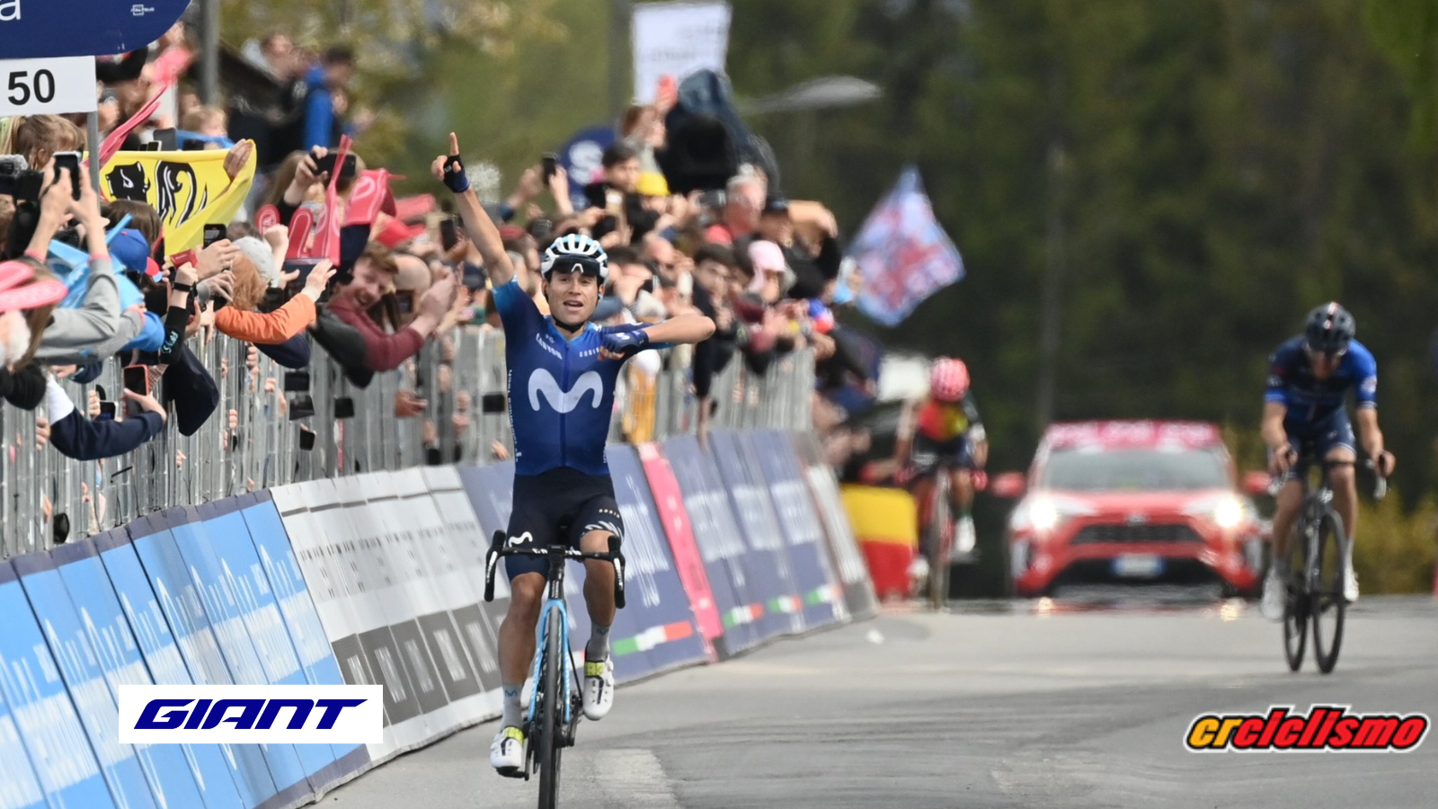 Einer Rubio se estrenó en el Giro de Italia en etapa recortada por el mal clima.