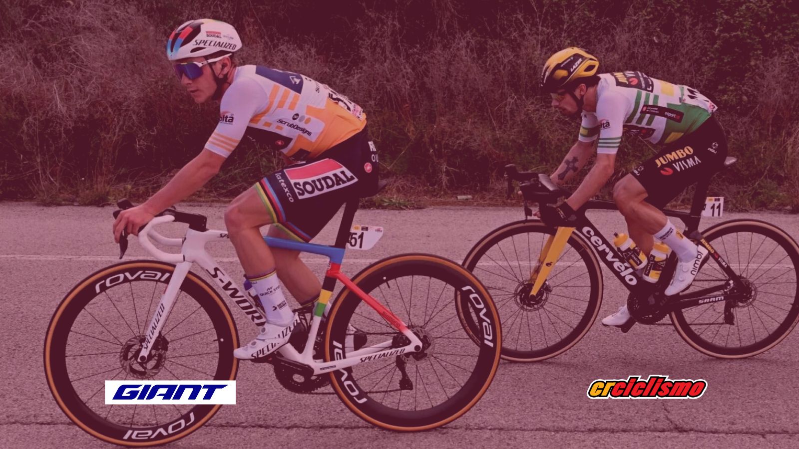 Primož Roglič y Remco Evenepoel encabezan la lista de candidatos a la Maglia Rosa