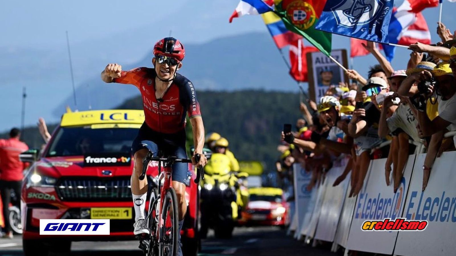 Kwiatkowski gana en el Grand Colombier, Pogacar le arrebata 8 segundos más a Vingegaard.