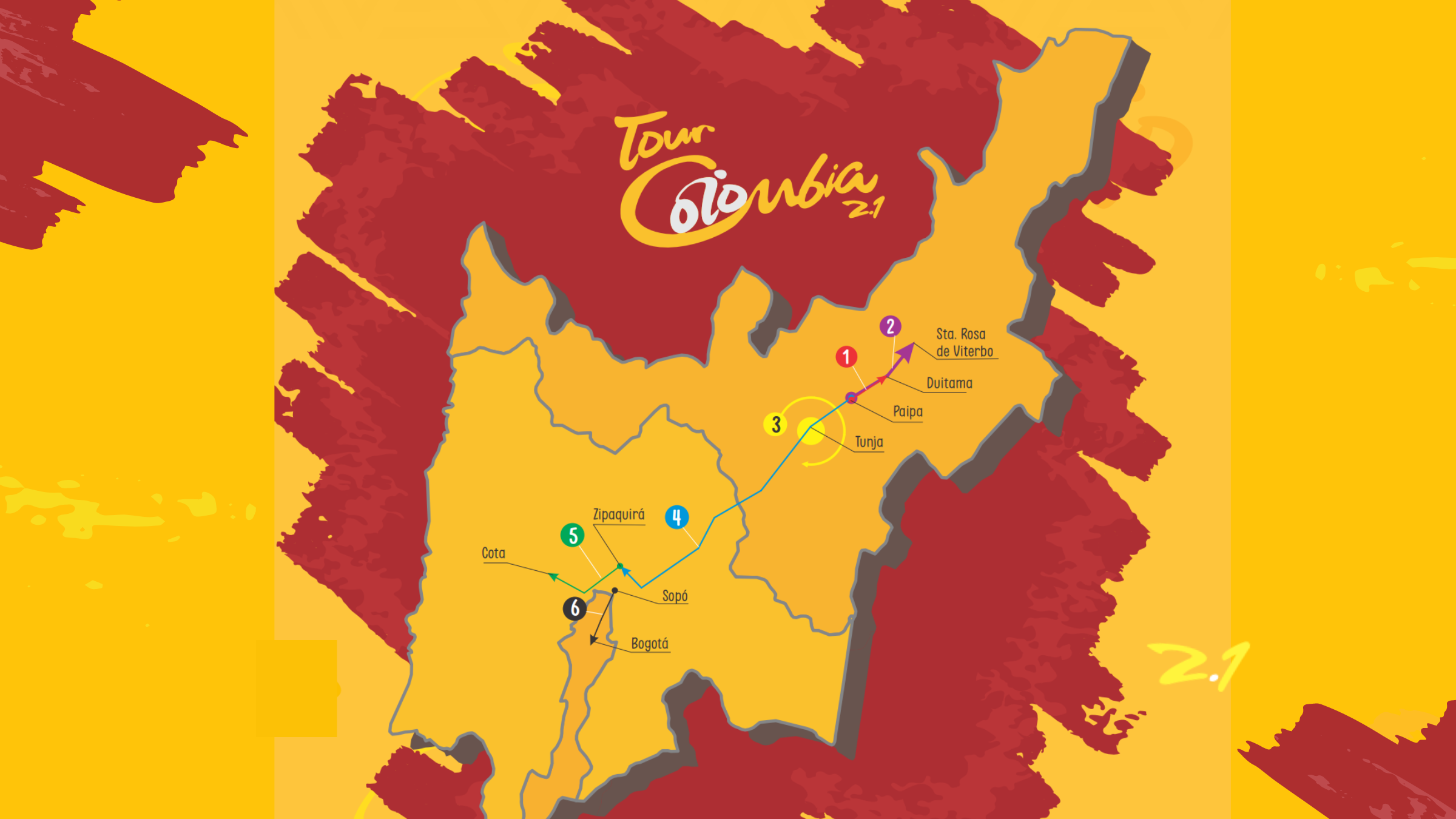 Recorrido del Tour Colombia 2024